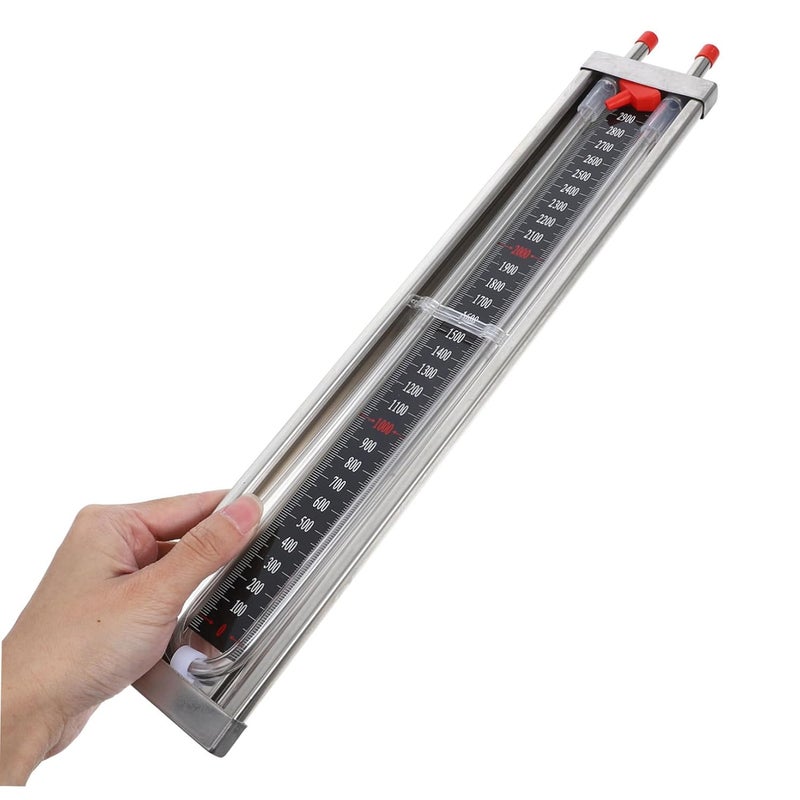 Stainless Steel U Shaped Manometer Pressure Gauge for Home Laboratory Gas Pipeline Testing - Image 3